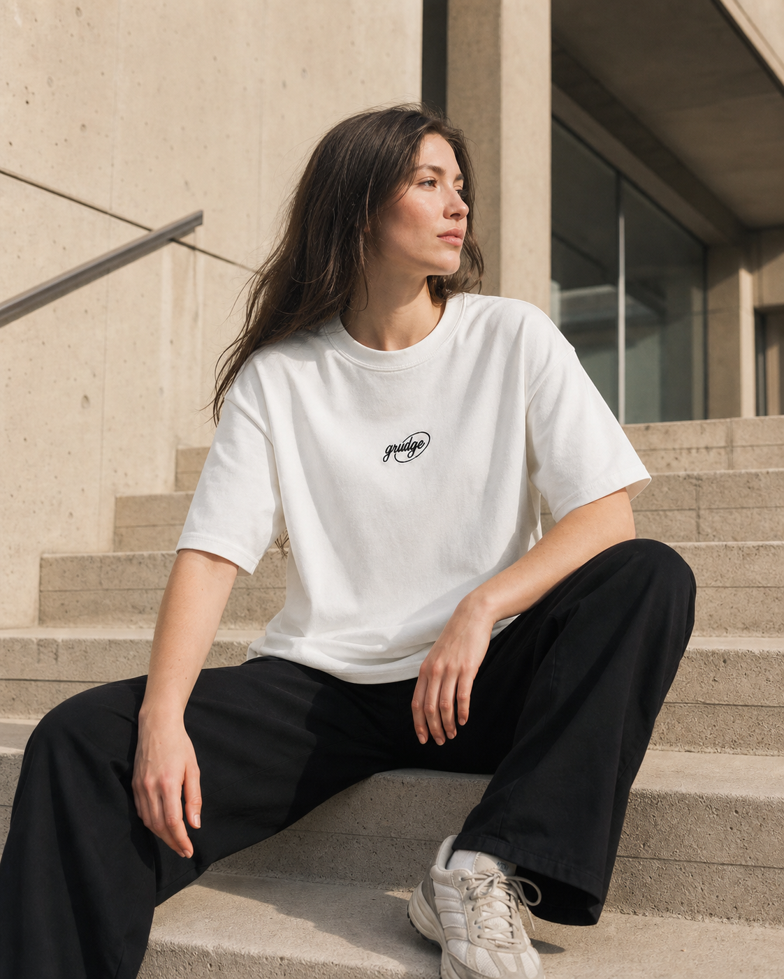 Core White Tee, lifestyle view